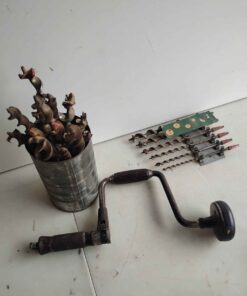 Brace and bit with a large assortment of non used and slightly used bits
