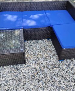 Rattan Patio set blue