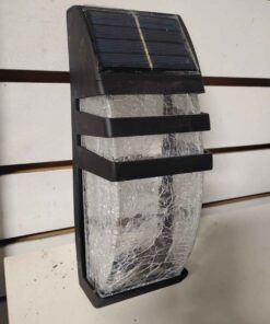 Post or wall mounted solar light cracked ice