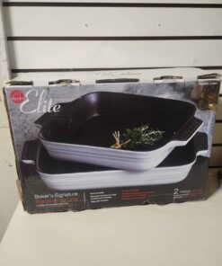Elite bakers signature 2 piece signature non stick stoneware bakeware...... consignment 1 pan still sealed 1 pan possibly used but like new condition