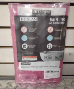 Pink hit slam bath and shower mat