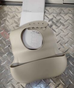 Silicone bib beige