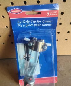 Ice grip tip for cane