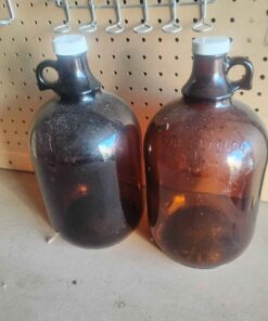 2 Brown 1 gallon jugs