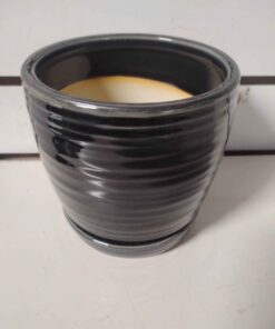 Black self watering pot