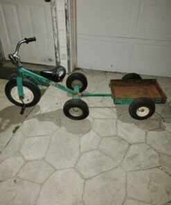 Tricycle with trailer heavy duty.... Wheels could use some attention could also use some paint