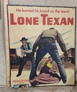 LONE TEXAN Authentic Movie Poster on Board, Unframed