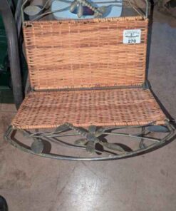 Dragon Fly Metal and woven basket stand