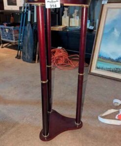 Tri legged stone topped vase/plant stand