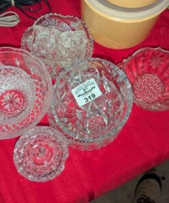 Salt Cellars, Serving Bowls, Covered candy dish, etc