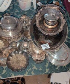 Collection of plated serving ware