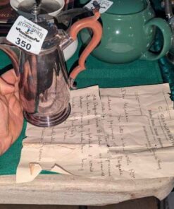 Sheffield Cocoa Pot with 1939 letter of verification