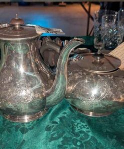 Morrison bros & Howson Silver Coffee and tea pots with notation