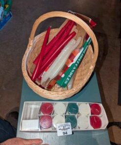 Candles, basket