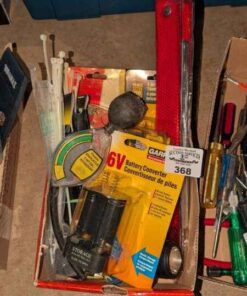 Reflectors, zip ties, battery converter, wire stripper, etc