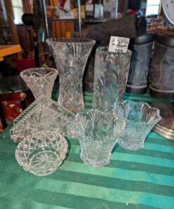 Crystal Vases, Candy Dishes and napkin holder