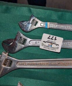 Trio of adjustable Wrenches