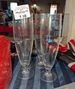 Tuborg gold bar glasses