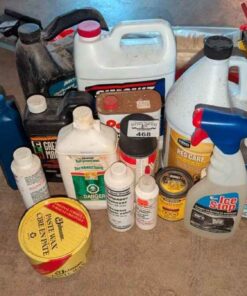 Stain, Turpentine, wax, wall paper remover, ice stop, etc