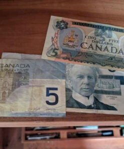 Canadian $5 paper notes