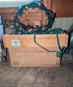 Christmas string lights and cords