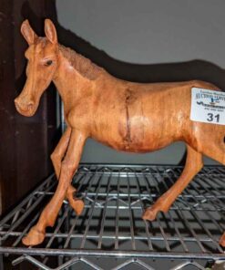 Carved horse statue