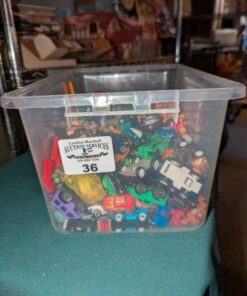 Miniature toy vehicles - clear tote lot