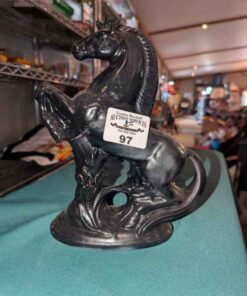 Rearing horse statue