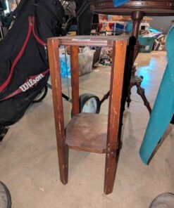 Two Tiered Wooden Plant Stand