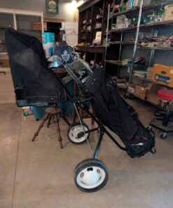 Special Selection, assorted Golf clubs, bag and caddy