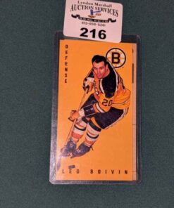 Leo Boivin and Stanley cup signed card