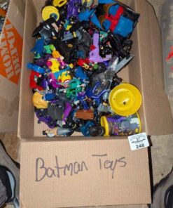 Batman action figures, etc