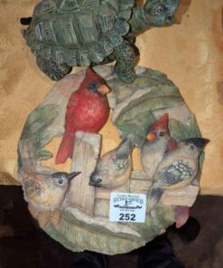 Turtle Statue and Cardinal 3D Wall plaque