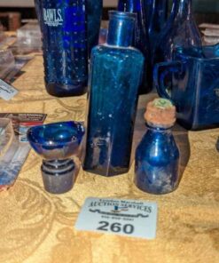 Cobalt Blue eyewash cup & bottles