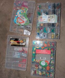Craft organizers, Kinder surprise toys, etc