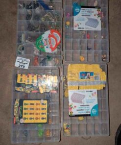 Craft organizers, Kinder Surprise toys, Teenage mutant ninja Turtles, etc