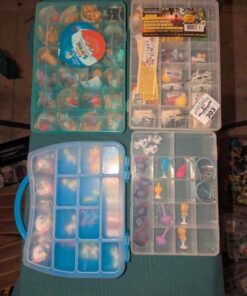 Craft organizers, kinder surprise toys, etc