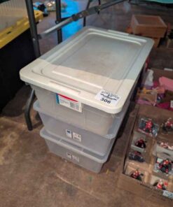 Clear storage boxes