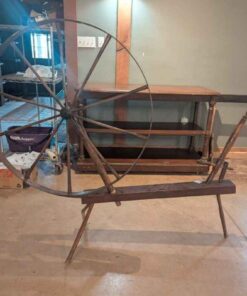 Large Antique Spinning Wheel