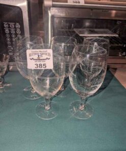 Stemware with frosted overlay design