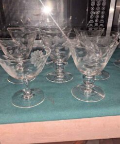 Cornflower patterned Stemware