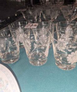 Cornflower patterned juice glasses