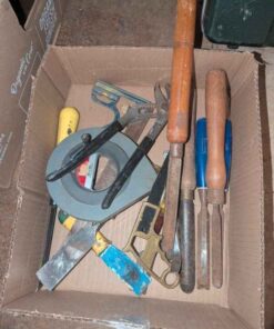 Chisels, hand saw, channel locks, speedwinder, etc