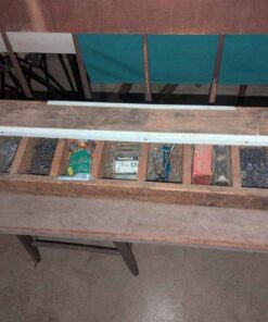 Wooden Carpenters box and contents