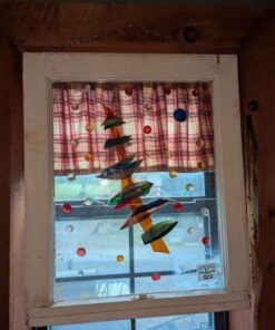 Framed art glass hanging