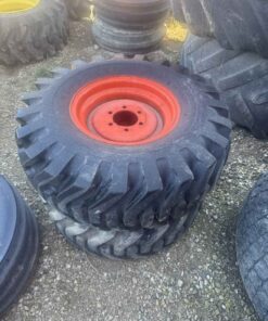 Pair of 12.4 -16 tires on 6 bolt Kubota wheels