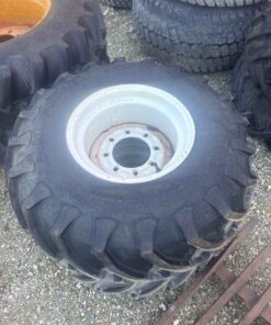 Pair of 320/85/16 tires on 8 bolt wheels