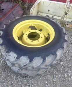 Pair of 12.4 24 tires on Jd 8 bolt wheels