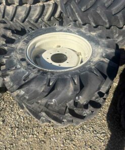 Pair of 11.2 -20 tires on 8 bolt wheels