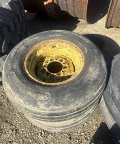 Pair of 9.5 L15 implement tires on rims 6 bolt
